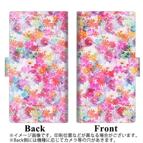 docomo ギャラクシー ノート9 SC-01L 画質仕上げ プリント手帳型ケース(薄型スリム)【SC874 リバティプリント プレスドフラワー(ピンク)】