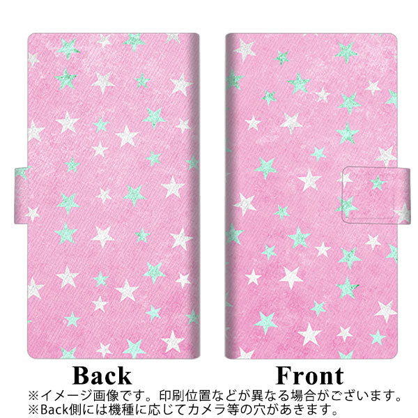 docomo エクスペリア XZ2 SO-03K 画質仕上げ プリント手帳型ケース(薄型スリム)【SC889 お星さまキラキラ(ピンク)】