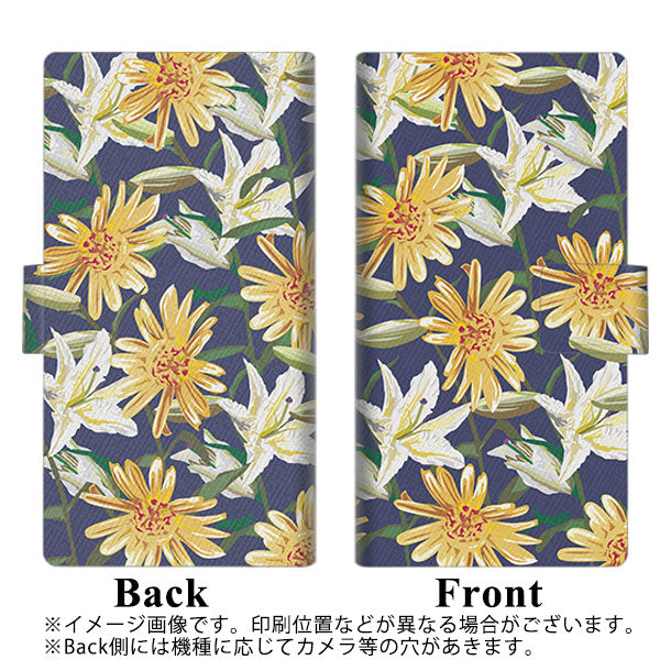 SoftBank ディグノG 602KC 画質仕上げ プリント手帳型ケース(薄型スリム)【SC893 ボタニカル デイジー&リリー】
