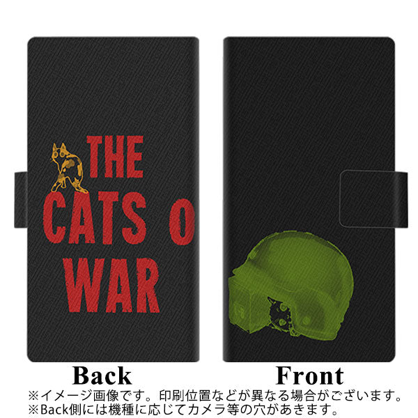 シンプルスマホ6 A201SH SoftBank 画質仕上げ プリント手帳型ケース(薄型スリム)【YA874 THE CATS OF WARランチボックス】