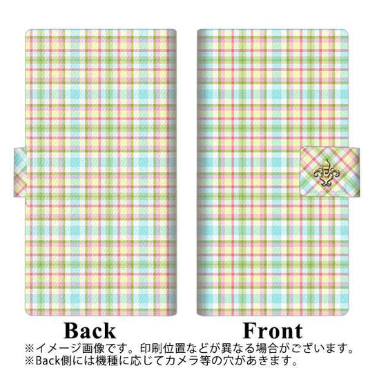 docomo らくらくスマートフォン3 F-06F 高画質仕上げ プリント手帳型ケース(薄型スリム)【YB826 ギンガムチェック】