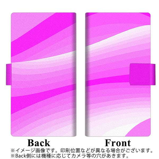 softbank アクオス R3 808SH 高画質仕上げ プリント手帳型ケース(薄型スリム)【YB864 ウェーブピンク】