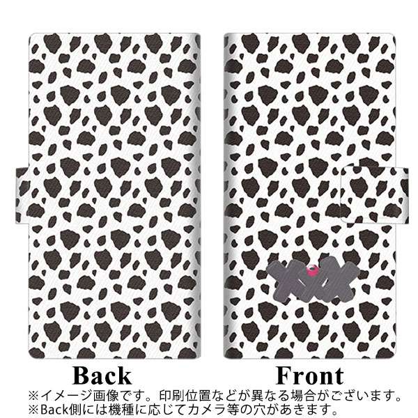 docomo らくらくスマートフォン4 F-04J 画質仕上げ プリント手帳型ケース(薄型スリム)【YB894 ダルメシアン】