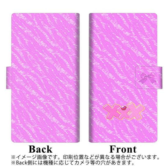 Softbank アクオス R5G 908SH 高画質仕上げ プリント手帳型ケース(薄型スリム)【YB904 ゼブラピンク02】