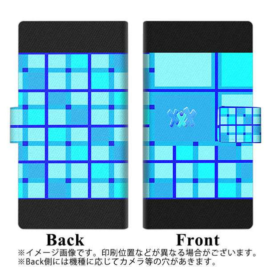 softbank エクスペリア XZs 602SO 高画質仕上げ プリント手帳型ケース(薄型スリム)【YB928 タータンブルー】