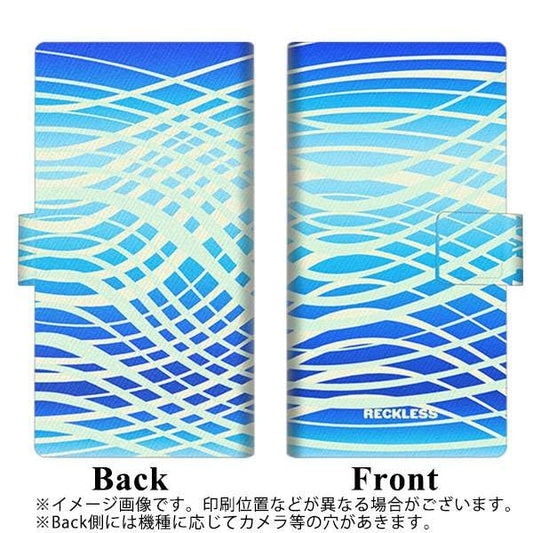 Softbank アクオス R5G 908SH 高画質仕上げ プリント手帳型ケース(薄型スリム)【YB987 クロスウェービー03】