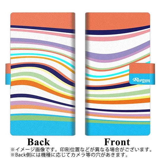 SoftBank アクオスゼロ6 画質仕上げ プリント手帳型ケース(薄型スリム)【YB994 コルゲート01】