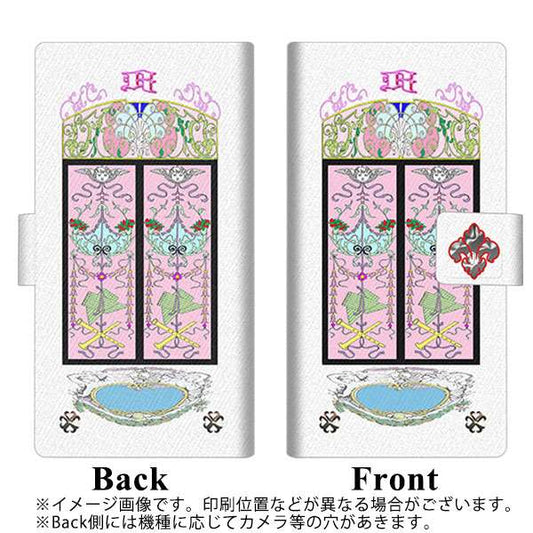 SoftBank LG V60 ThinQ 5G A001LG 高画質仕上げ プリント手帳型ケース(薄型スリム)【YC875 西洋装飾文様】
