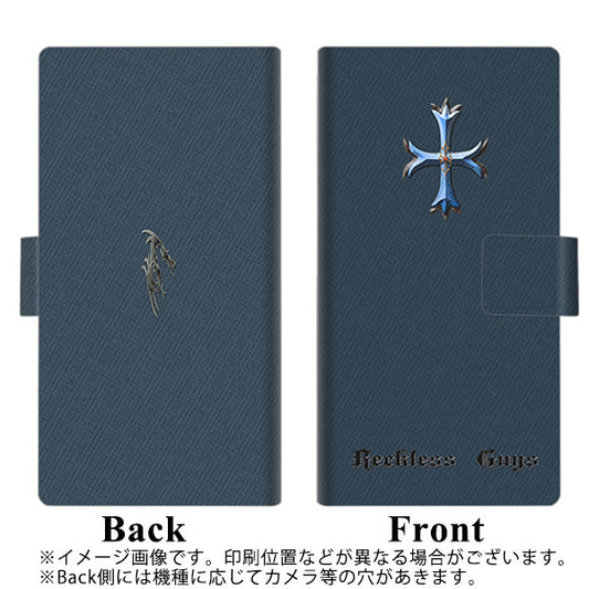 SoftBank アクオスゼロ6 画質仕上げ プリント手帳型ケース(薄型スリム)【YC914 クロスシアンｓ】