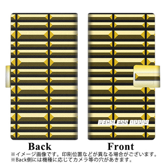 Softbank アクオス R5G 908SH 高画質仕上げ プリント手帳型ケース(薄型スリム)【YC957 ゴールドバー】