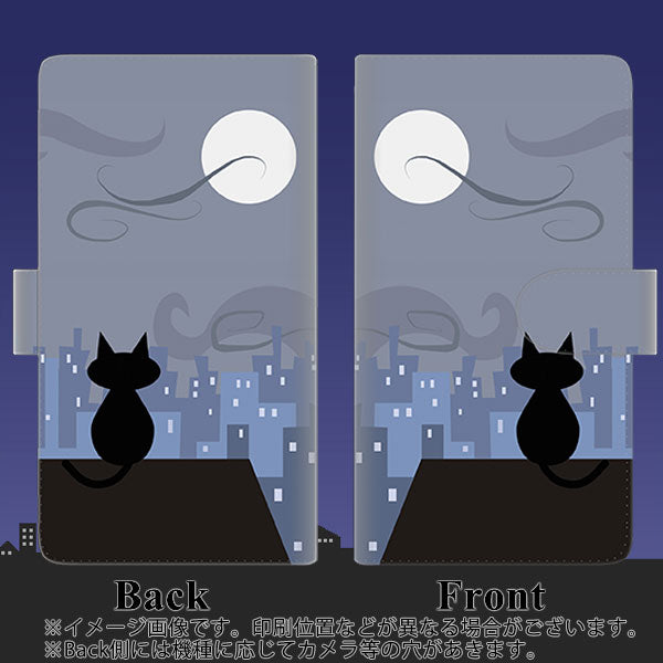 SoftBank ディグノ ジェイ 704KC 高画質仕上げ プリント手帳型ケース(通常型)【012 屋根の上のねこ】