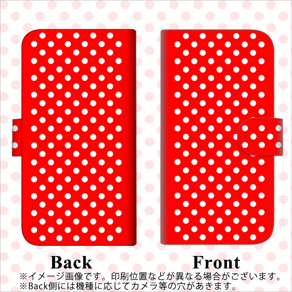 iPhone6 PLUS 高画質仕上げ プリント手帳型ケース(通常型)【055 シンプル柄(水玉) レッド】