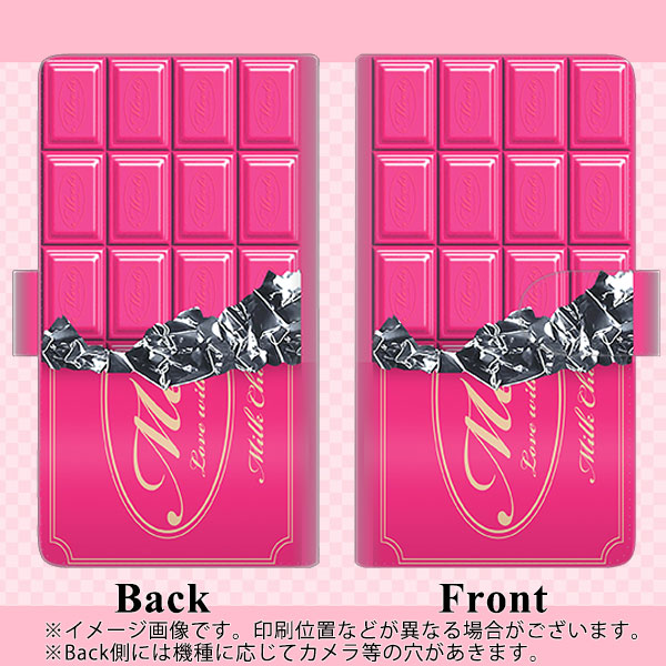 Y!mobile エクスペリア10 II A001SO 高画質仕上げ プリント手帳型ケース(通常型)【555 板チョコ-ストロベリー】