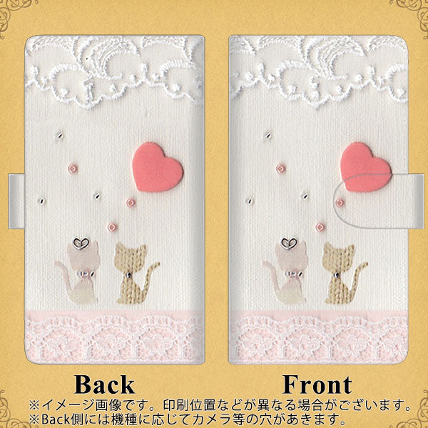 au ギャラクシーS7エッジ SCV33 高画質仕上げ プリント手帳型ケース(通常型)【1104 クラフト写真ネコ(ハートM)】