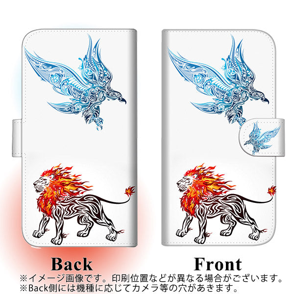 iPhone6 PLUS 高画質仕上げ プリント手帳型ケース(通常型)【EK917 氷の鳥と炎の獅子】