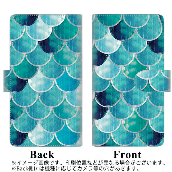 Softbank シンプルスマホ3 509SH 高画質仕上げ プリント手帳型ケース(通常型)【FD805 ウロコ】