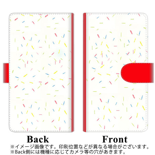 SoftBank アクオスゼロ6 高画質仕上げ プリント手帳型ケース(通常型)【FD814 色鉛筆（藤浪）】