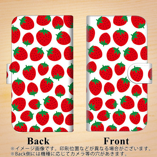 iPhone6 PLUS 高画質仕上げ プリント手帳型ケース(通常型)【SC811 小さいイチゴ模様 レッド】