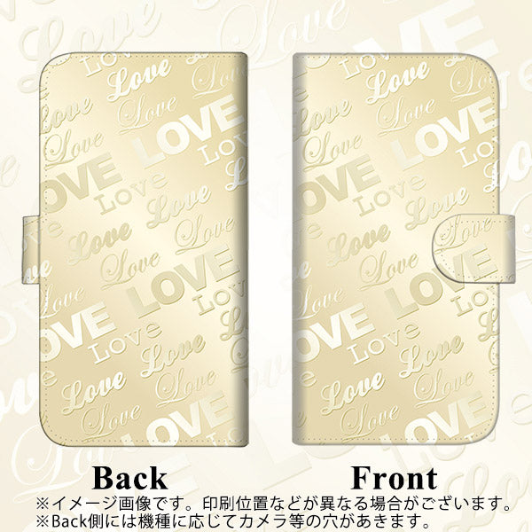 iPhone6 PLUS 高画質仕上げ プリント手帳型ケース(通常型)【SC840 エンボス風LOVEリンク(ヌーディーベージュ)】