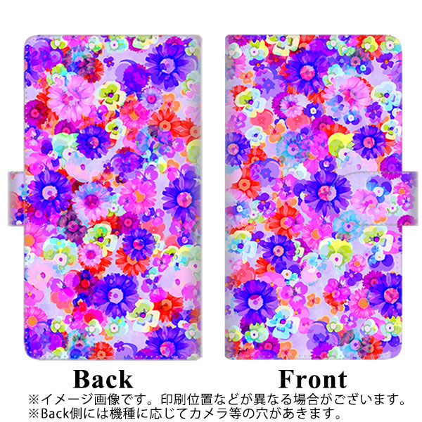 SoftBank シンプルスマホ5 A001SH 高画質仕上げ プリント手帳型ケース(通常型)【SC868 リバティプリント フルールドパルファン(パープル)】