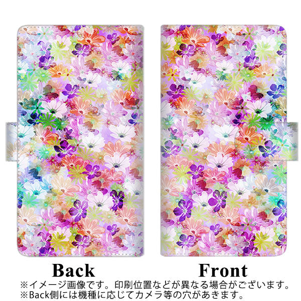 docomo ギャラクシー S8 プラス SC-03J 高画質仕上げ プリント手帳型ケース(通常型)【SC873 リバティプリント プレスドフラワー(パープル)】