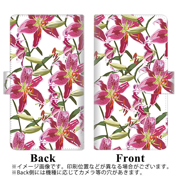 docomo LG style3 L-41A 高画質仕上げ プリント手帳型ケース(通常型)【SC892 ボタニカル スカーレットリリー】