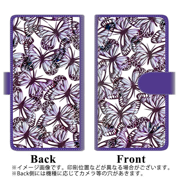 docomo ギャラクシー フィール2 SC-02L 高画質仕上げ プリント手帳型ケース(通常型)【SC903 ガーデンバタフライ パープル】