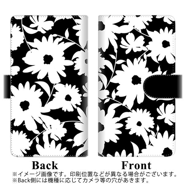 docomo HUAWEI(ファーウェイ) P30 Pro HW-02L 高画質仕上げ プリント手帳型ケース(通常型)【SC915 花柄モノトーン 04】