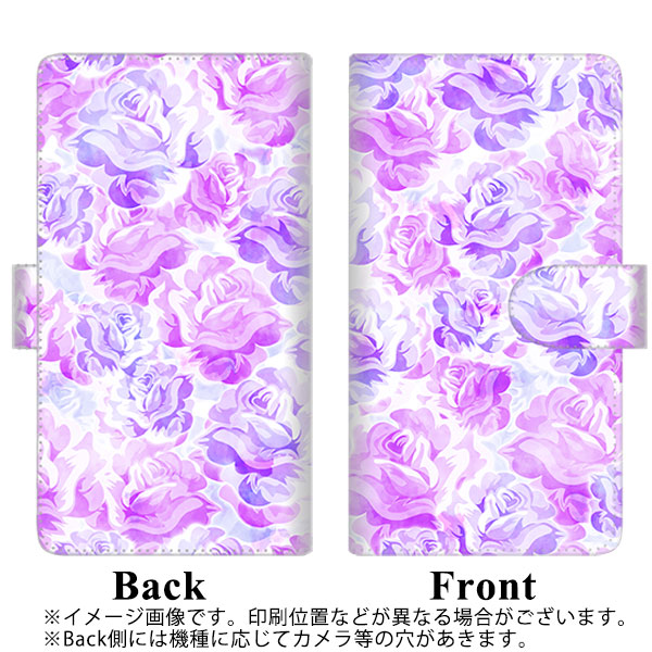 AQUOS sense6s SHG07 au/UQ mobile 高画質仕上げ プリント手帳型ケース(通常型)【SC929 ローズ パープル】