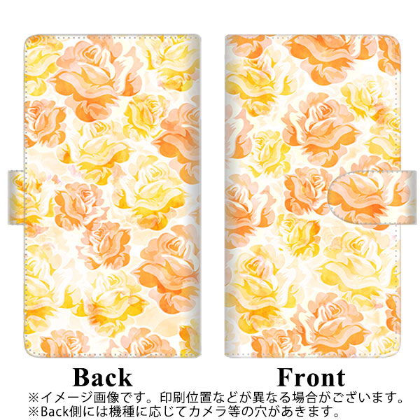 docomo アローズ ビー F-04K 高画質仕上げ プリント手帳型ケース(通常型)【SC931 ローズ イエロー】