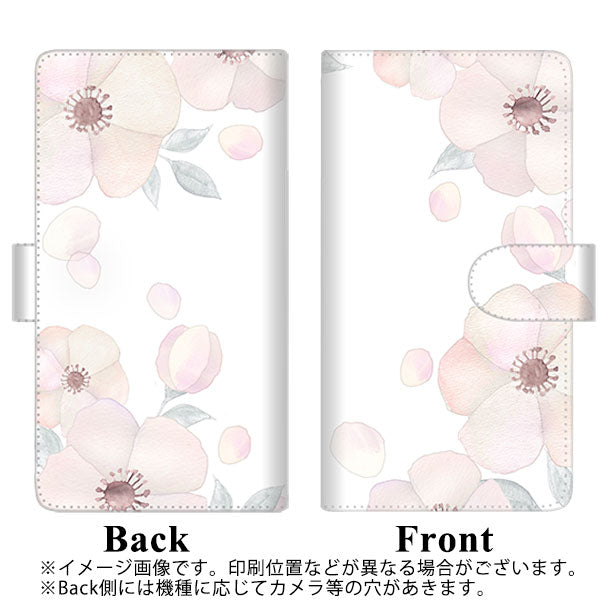 SoftBank LG V60 ThinQ 5G A001LG 高画質仕上げ プリント手帳型ケース(通常型)【SC948 ドゥ・フルール(ホワイト)】