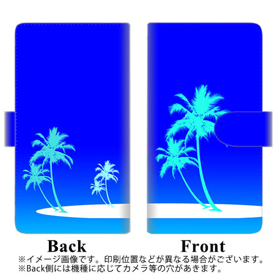 らくらくスマートフォン F-52B docomo YC989 トロピカル10 通常型 プリント手帳型ケース