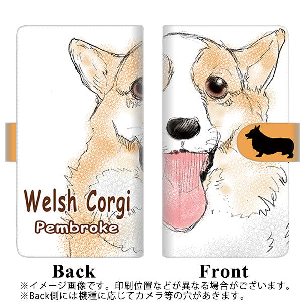 docomo ギャラクシー S10+ オリンピック限定モデル SC-05L 高画質仕上げ プリント手帳型ケース(通常型)【YD803 コーギー04】
