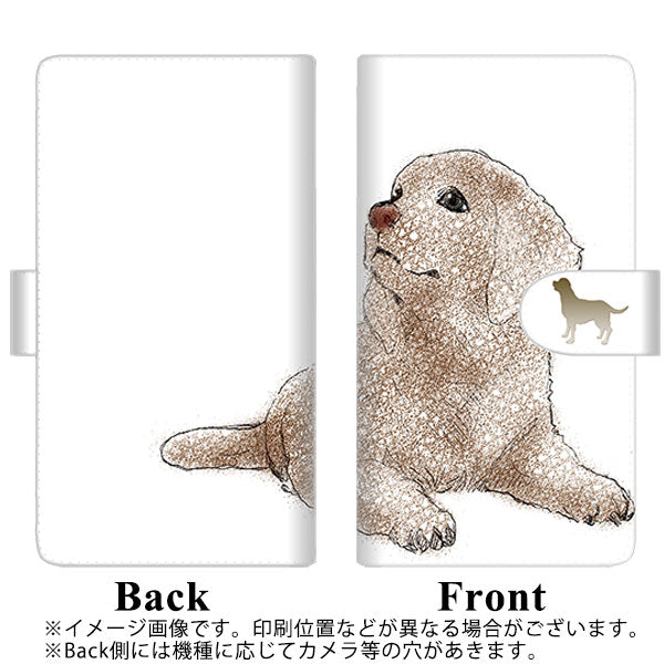 au キュアフォン QZ KYV44 高画質仕上げ プリント手帳型ケース(通常型)【YD823 ラブラドールレトリバー04】