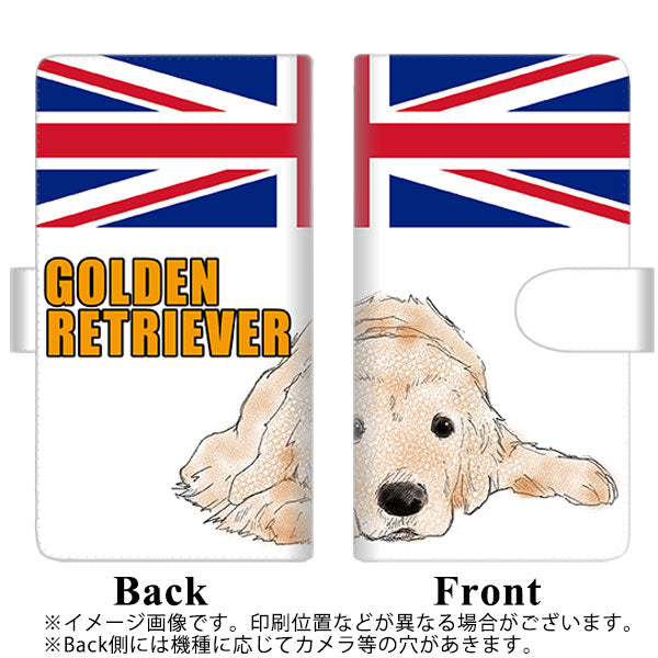 iPhone5/iPhone5s 高画質仕上げ プリント手帳型ケース(通常型)【YD825 ゴールデンレトリバー01】