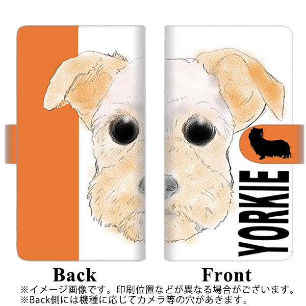 docomo アローズ ビー F-04K 高画質仕上げ プリント手帳型ケース(通常型)【YD846 ヨークシャテリア01】