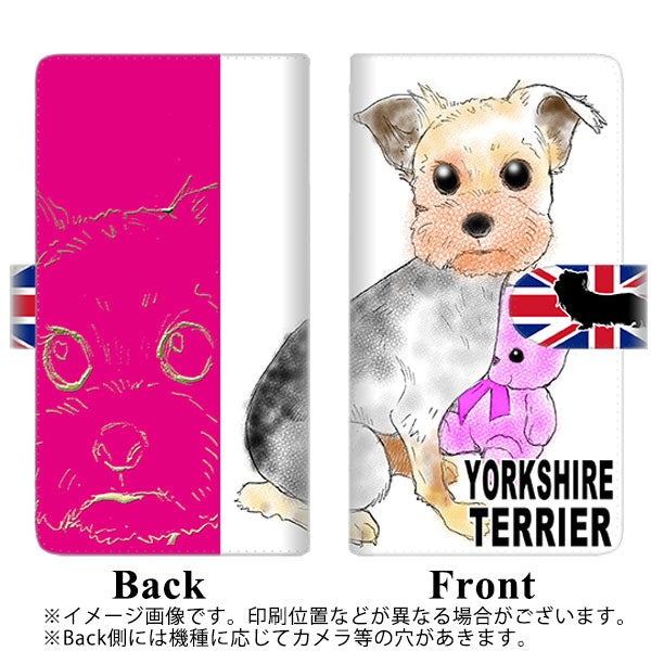 docomo アローズ ビー F-04K 高画質仕上げ プリント手帳型ケース(通常型)【YD847 ヨークシャテリア02】