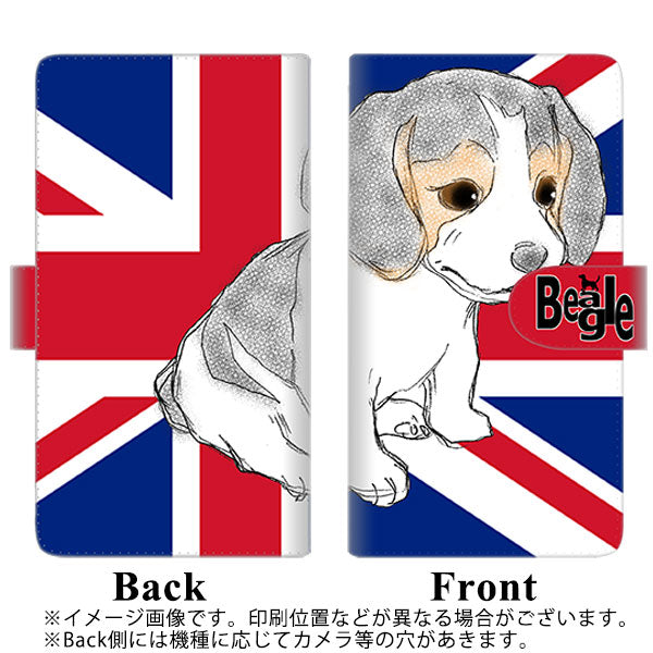 docomo アローズ ビー F-04K 高画質仕上げ プリント手帳型ケース(通常型)【YD864 ビーグル05】