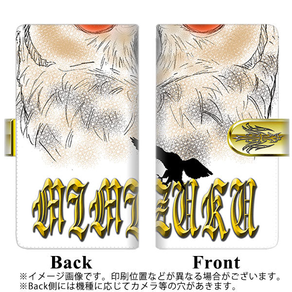 AQUOS wish A104SH Y!mobile 高画質仕上げ プリント手帳型ケース(通常型)【YD876 ミミズク01】