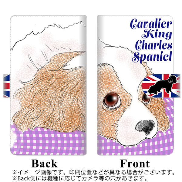 Y!mobile LG Q Stylus 801LG 高画質仕上げ プリント手帳型ケース(通常型)【YD886 キャバリアキングチャールズスパニエル02】