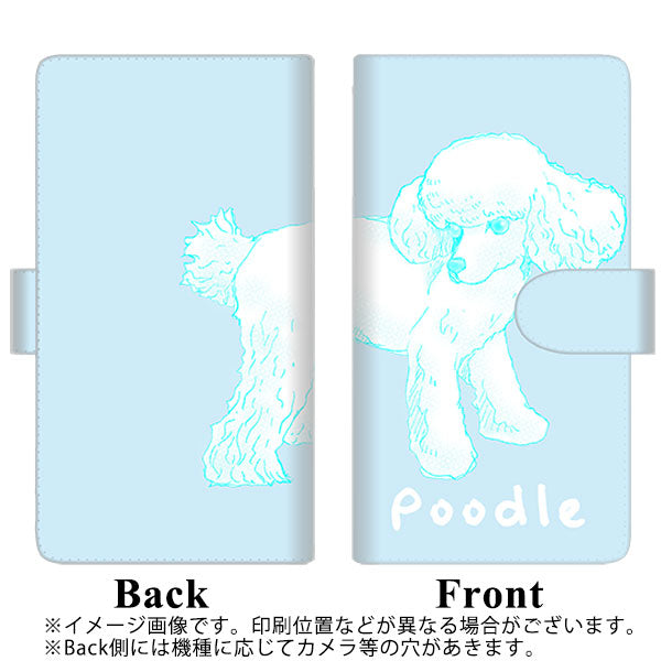 docomo アローズ ビー F-04K 高画質仕上げ プリント手帳型ケース(通常型)【YD907 プードル03】