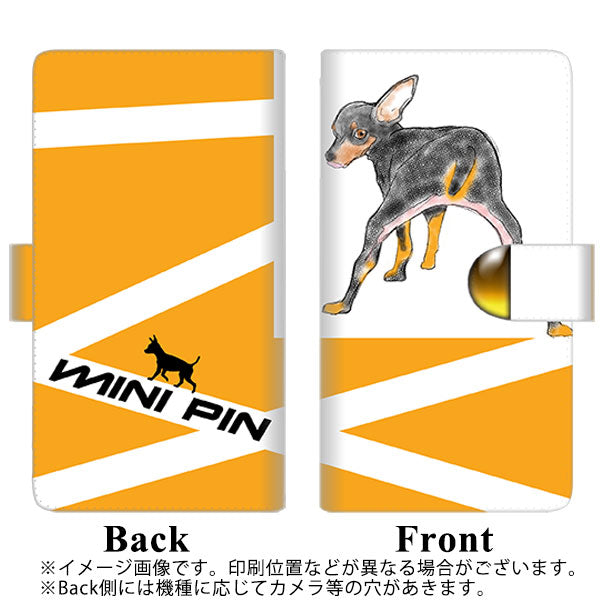 docomo アローズ ビー F-04K 高画質仕上げ プリント手帳型ケース(通常型)【YD912 ミニチュアピンシャー03】