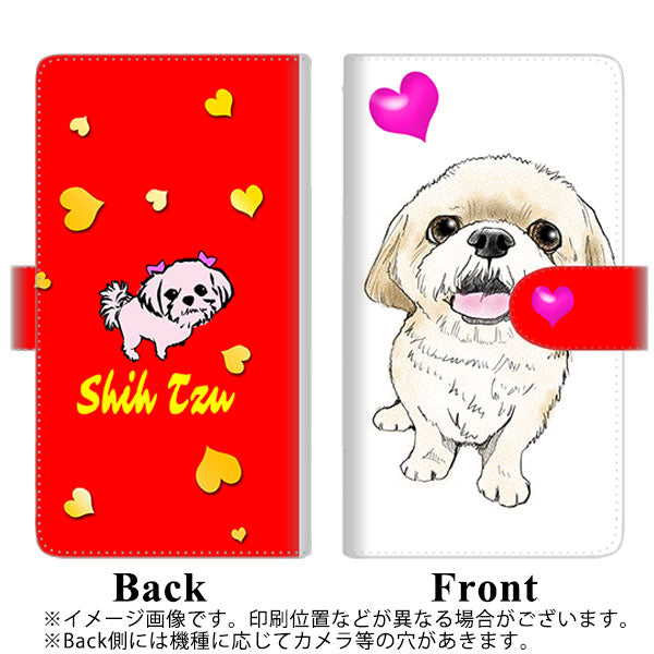 Y!mobile LG Q Stylus 801LG 高画質仕上げ プリント手帳型ケース(通常型)【YD974 シーズー03】