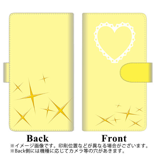 らくらくスマートフォン F-52B docomo YE998 ガーリーイエロー 通常型 プリント手帳型ケース