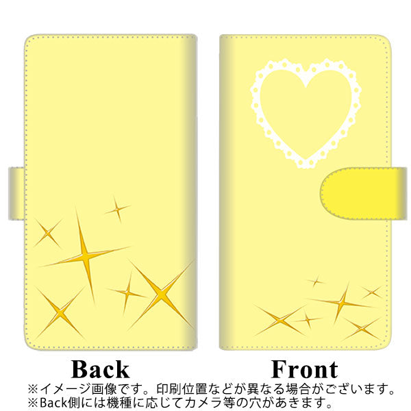 au ギャラクシーA21 シンプル SCV49 高画質仕上げ プリント手帳型ケース(通常型)【YE998 ガーリーイエロー】