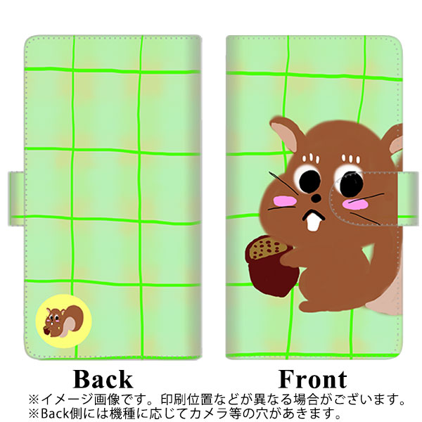 docomo らくらくスマートフォン3 F-06F 高画質仕上げ プリント手帳型ケース(通常型)【YF826 りす】