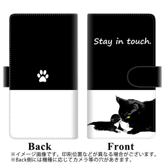 らくらくスマートフォン F-52B docomo YF989 ミャウ010 通常型 プリント手帳型ケース