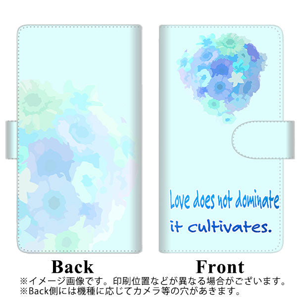 softbank LG K50 802LG 高画質仕上げ プリント手帳型ケース(通常型)【YG934 ペールフラワー01】