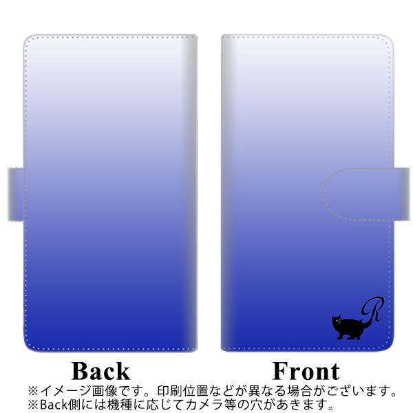 docomo ギャラクシー ノート10+ SC-01M 高画質仕上げ プリント手帳型ケース(通常型)【YI859 イニシャル ネコ R】