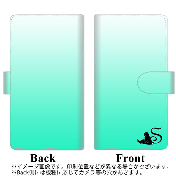 SoftBank アクオスゼロ2 906SH 高画質仕上げ プリント手帳型ケース(通常型)【YI860 イニシャル ネコ S】